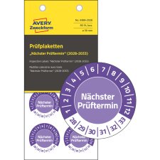 AVERY Zweckform Prüfplaketten "Nächster Prüftermin" 2028-33
