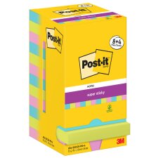 Post-it Haftnotizen super sticky notes 76 x 76 mm 8+4