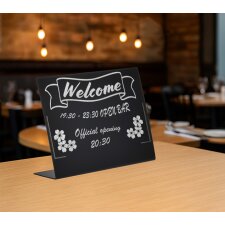 EUROPEL Kreidetafel Tischaufsteller DIN A5 quer 5er-Set
