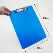RAPESCO Klemmbrett DIN A4 transparent-farbig sortiert 10...