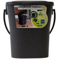 EDA Komposteimer KOMPOST 6 Liter eukalyptusgrün