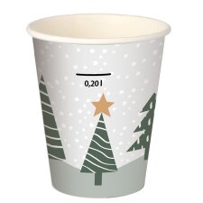 STARPAK Papp-Trinkbecher "Winter Forest" 0,2 l