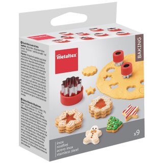 metaltex Mini-Ausstecher-Set "Weihnachten" 9er Set