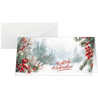 sigel Weihnachtskarte "Scandinavian Snow" DIN lang quer