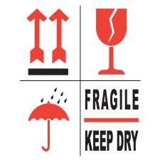 rillprint Hinweisetiketten "FRAGILE / KEEP DRY"