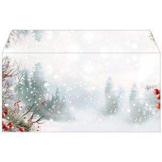 sigel Weihnachts-Umschlag "Scandinavian Snow" DIN lang 25 Stück