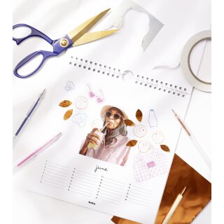 folia DIY Fotokalender 230 x 230 mm weiß