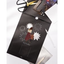 folia Kreativ-Wandkalender DIN A4 schwarz