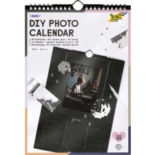 folia Kreativ-Wandkalender DIN A4 schwarz