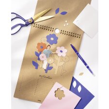 folia Kreativ-Wandkalender DIN A4 schwarz