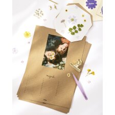 folia Kreativ-Wandkalender DIN A4 mit Klammer Kraftkarton
