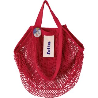 folia Einkaufsnetz "Mesh tote bag" rot