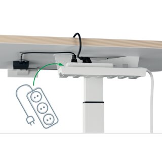 LEITZ Rollensatz für Sitz-Steh-Schreibtisch 6534 hellgrau